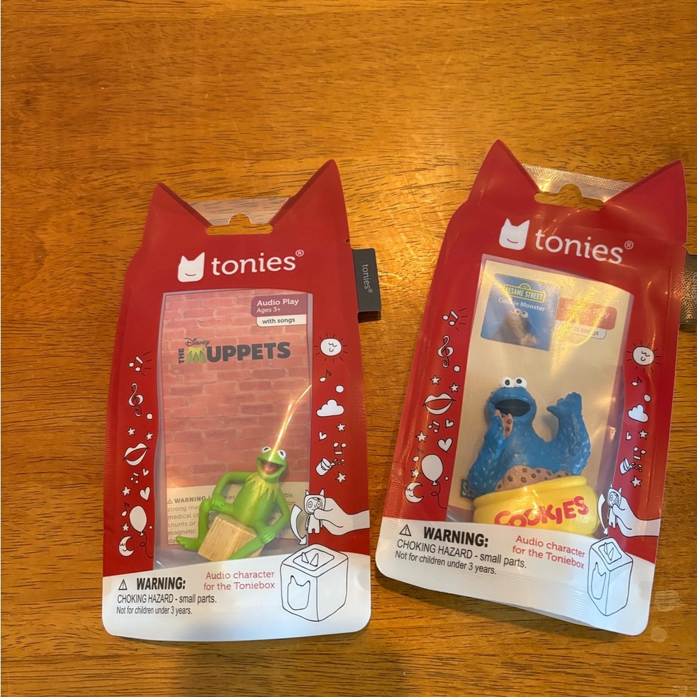 Set of 2 - Tonies Kermit and Cookie Monster Audio Play Figures